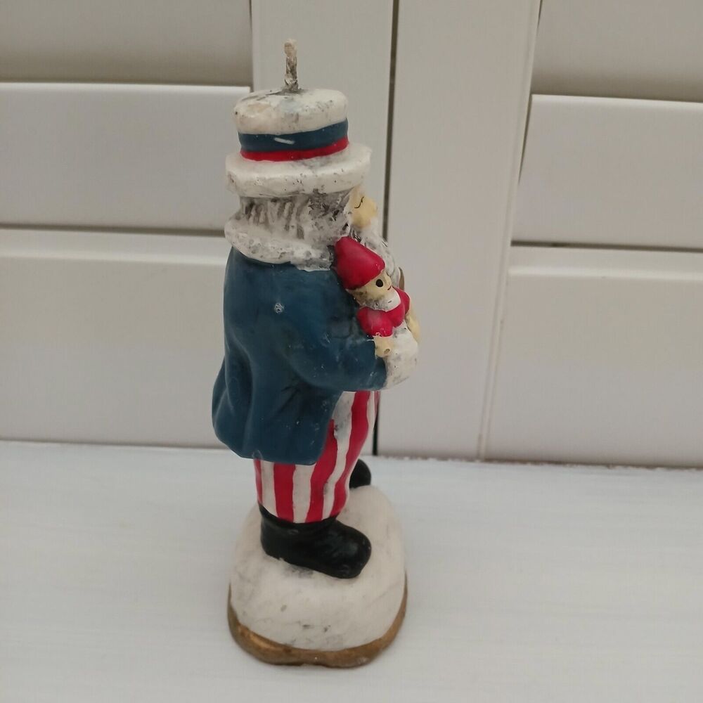 Patriotic Uncle Sam Santa Claus fourth of July Independance Christmas Candle - Picture 6 of 13